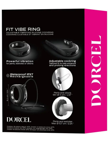 Nastavitelný vibrační erekční kroužek Fit Vibe Ring , Dorcel