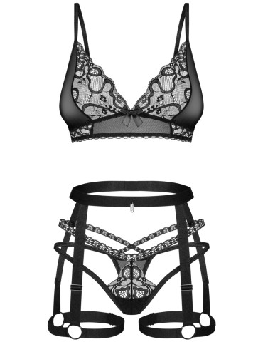 Trojdílný set krajkového prádla Blomentis , Obsessive