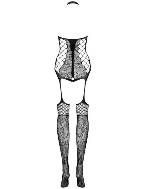 Síťovaný catsuit s krajkou a otvorem v rozkroku , Obsessive