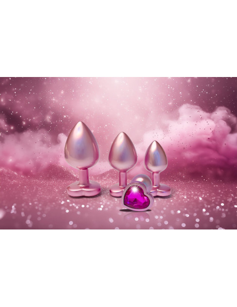 Sada análních kolíků se srdíčkem Pearl Pink Plug Set , Dream Toys