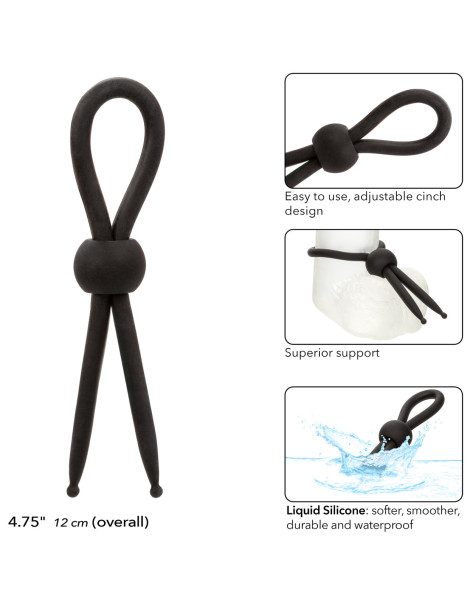 Stahovací erekční kroužek Liquid Silicone Lasso , California Exotic Novelties