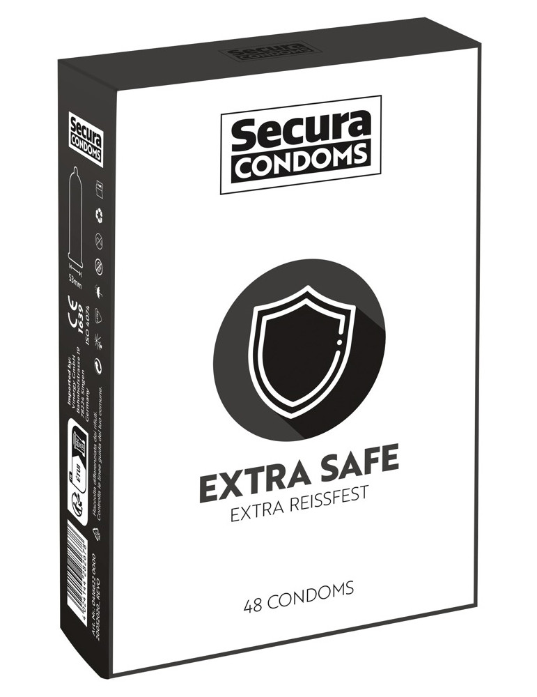 Zesílené kondomy Extra Safe , Secura (48 ks)