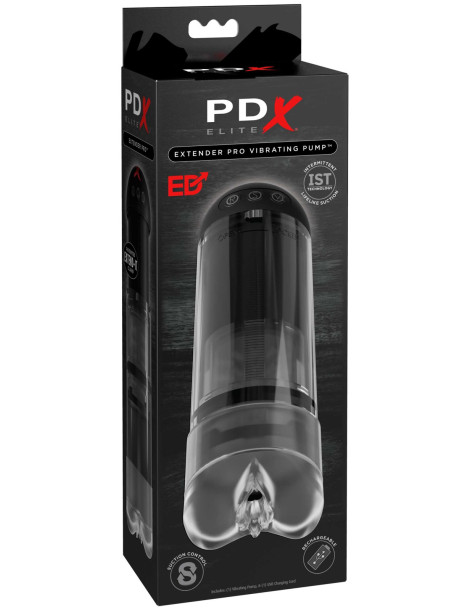 Vakuová pumpa/vibrační masturbátor Extender Pro Vibrating Pump , Pipedream