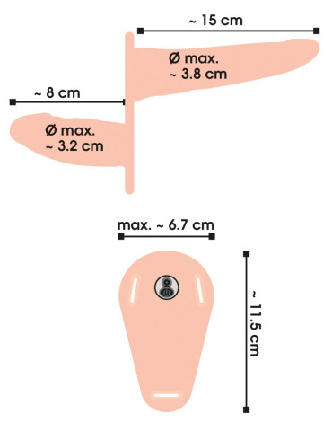 Dvojitý vibrační strap,on , You2Toys