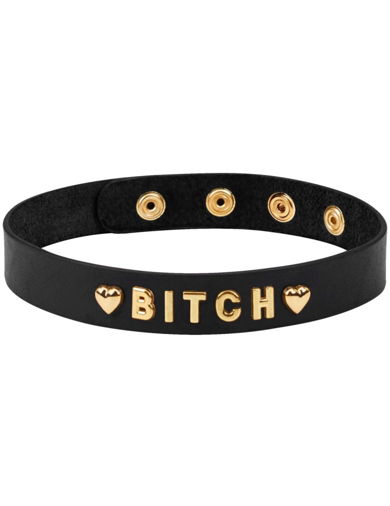 Kožený obojek BITCH , Liebe Seele