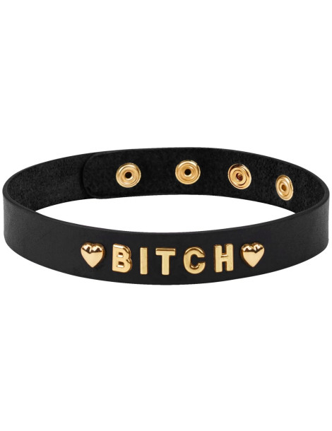 Kožený obojek BITCH , Liebe Seele