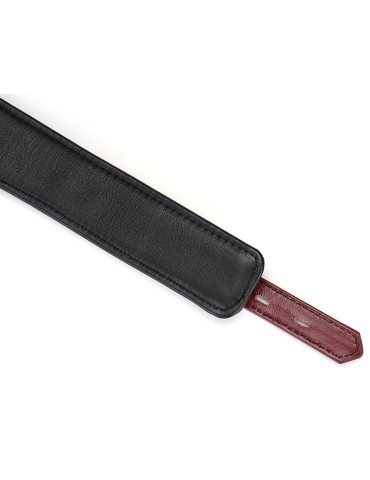 Uzamykatelný kožený obojek s vodítkem Wine Red , Liebe Seele