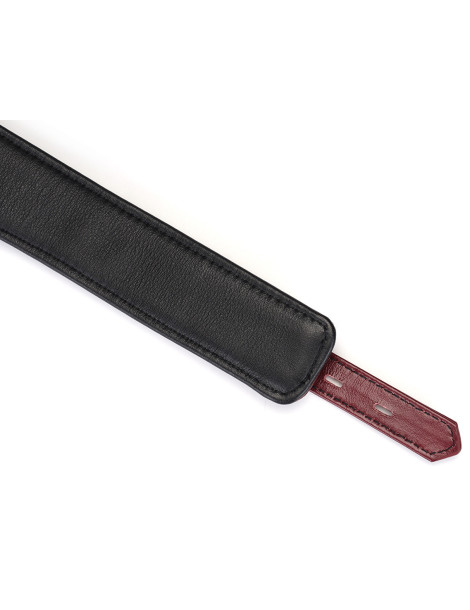 Uzamykatelný kožený obojek s vodítkem Wine Red , Liebe Seele