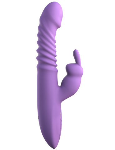 Hřejivý přirážecí a rotační vibrátor s králíčkem s oušky Fantasy For Her , Pipedream