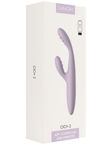 Hřejivý vibrátor s králíčkem Cici+ 2 , Svakom (ovládání mobilem)