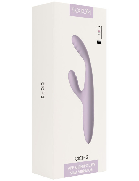 Hřejivý vibrátor s králíčkem Cici+ 2 , Svakom (ovládání mobilem)