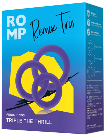 Sada silikonových erekčních kroužků Remix Trio , ROMP
