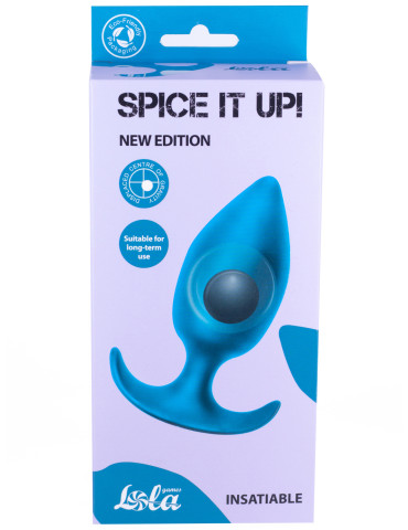 Anální kolík s vnitřní kuličkou Spice It Up! Insatiable Aquamarine , Lola Games