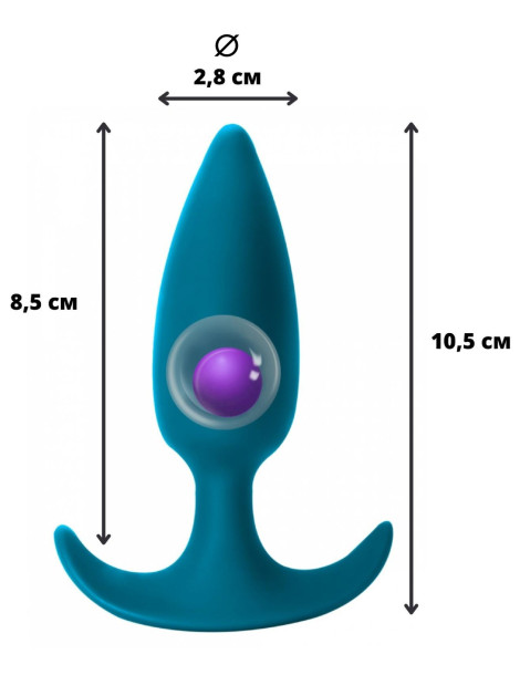 Anální kolík s vnitřní kuličkou Spice It Up! Delight Aquamarine , Lola Games