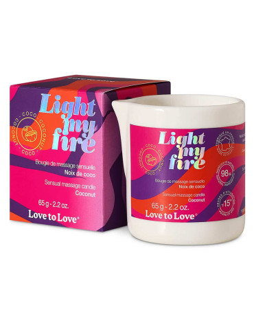 Masážní svíčka Light My Fire Coconut , Love to Love (65 g)