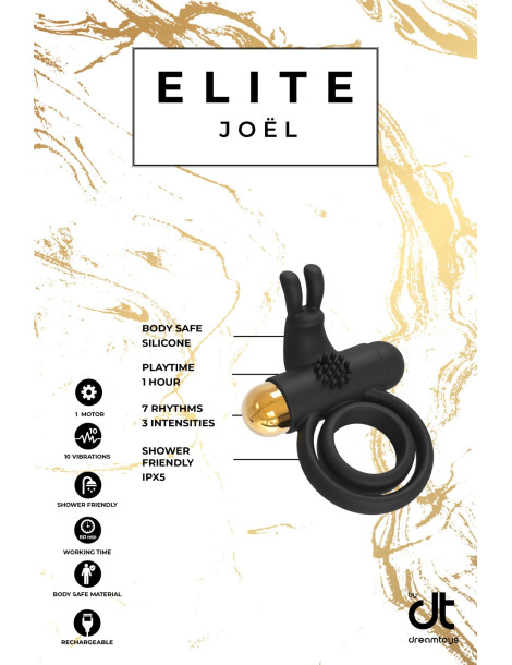 Vibrační dvojitý erekční kroužek Elite Joel , Dream Toys