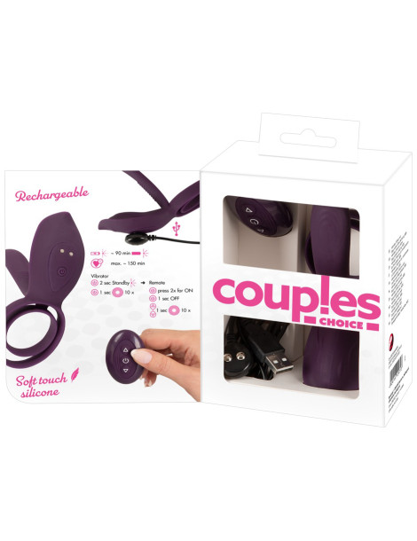 Párový vibrátor s kroužkem na penis (+ dálkový ovladač) RC Couple's Vibrator 2 , Couples Choice