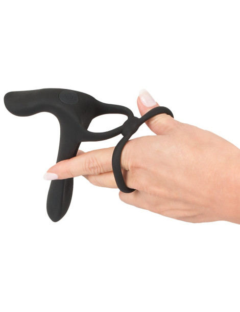 Párový vibrátor s kroužky na penis Black Velvets , You2Toys