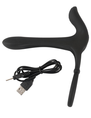 Párový vibrátor s kroužky na penis Black Velvets , You2Toys