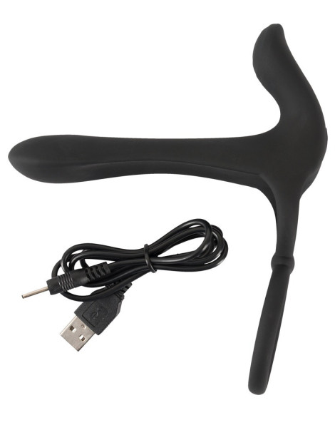 Párový vibrátor s kroužky na penis Black Velvets , You2Toys