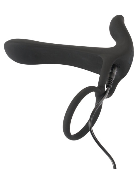 Párový vibrátor s kroužky na penis Black Velvets , You2Toys