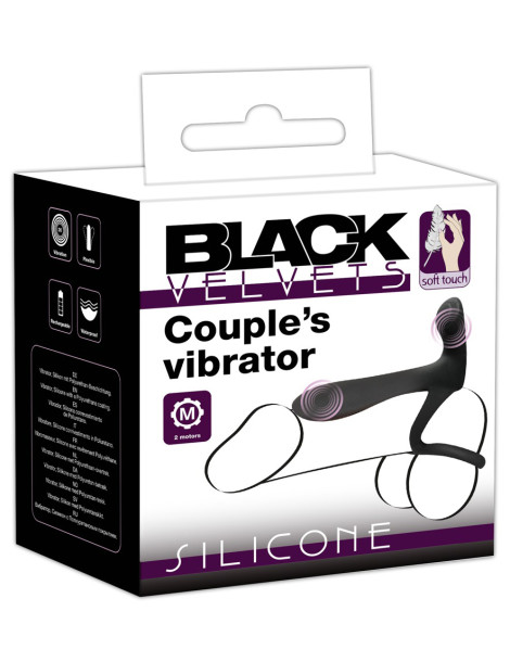 Párový vibrátor s kroužky na penis Black Velvets , You2Toys