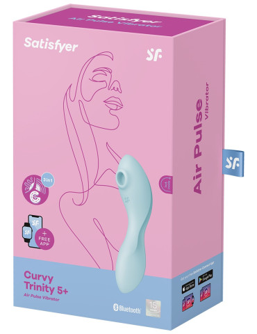 Stimulátor klitorisu/vibrátor Curvy Trinity 5+ , Satisfyer (ovládání mobilem)