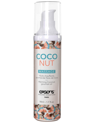 Hřejivý intimní masážní olej Coconut , Exsens (50 ml)