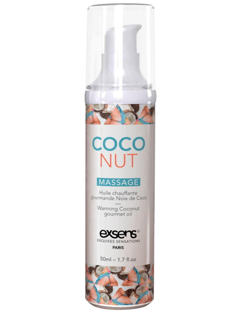Hřejivý intimní masážní olej Coconut , Exsens (50 ml)