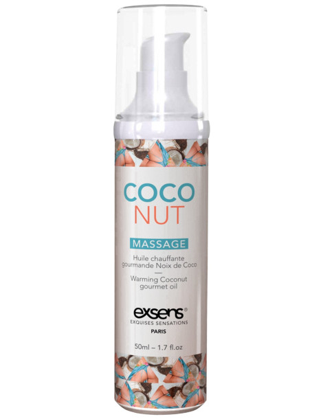 Hřejivý intimní masážní olej Coconut , Exsens (50 ml)