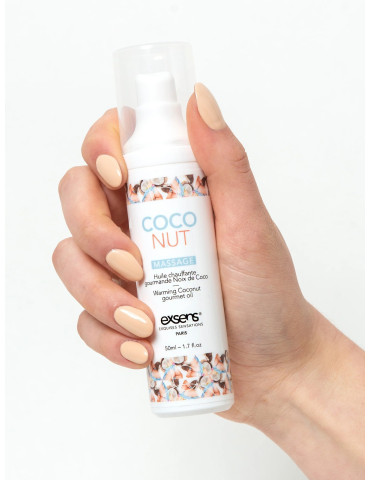 Hřejivý intimní masážní olej Coconut , Exsens (50 ml)