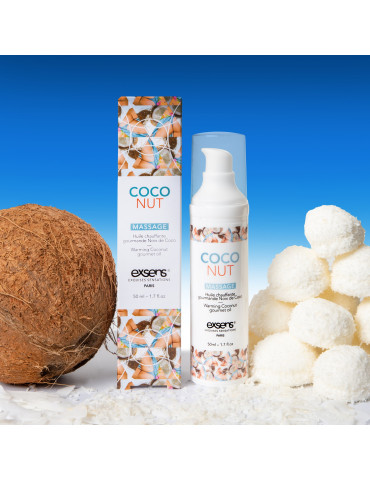 Hřejivý intimní masážní olej Coconut , Exsens (50 ml)
