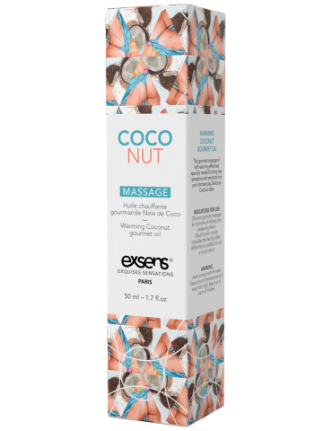 Hřejivý intimní masážní olej Coconut , Exsens (50 ml)