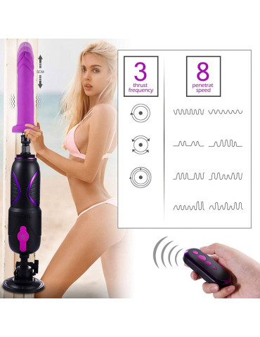 Kompaktní šukací stroj (+ dálkový ovladač) Premium Travel FuckMachine 2.0 , Hismith