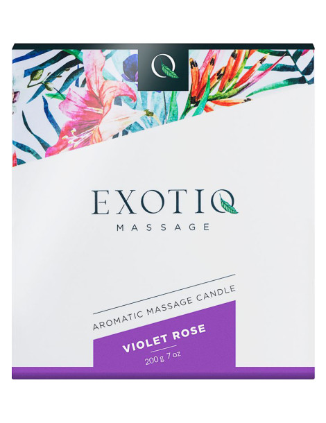Masážní svíčka Violet Rose , Exotiq (200 g)