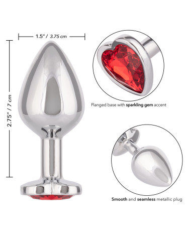 Kovový anální kolík se srdíčkem Jewel Large , California Exotic Novelties