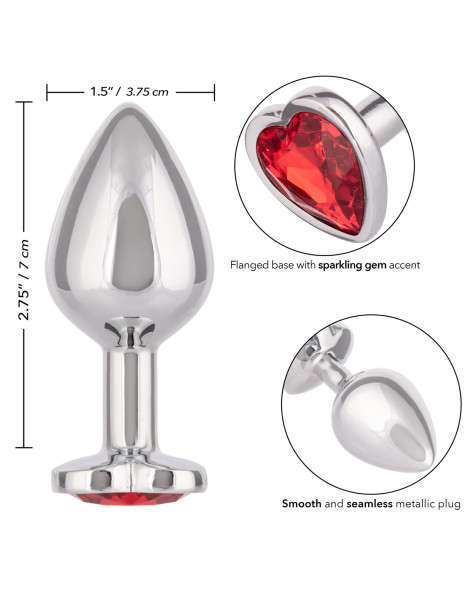 Kovový anální kolík se srdíčkem Jewel Large , California Exotic Novelties