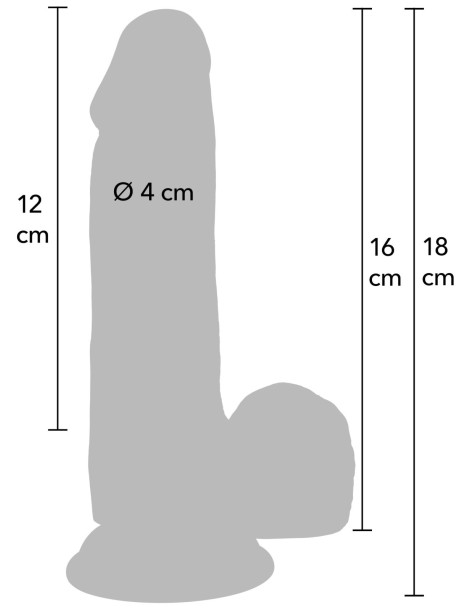 Dildo s přísavkou Inferno Realistic , Hidden Desire (16 cm)