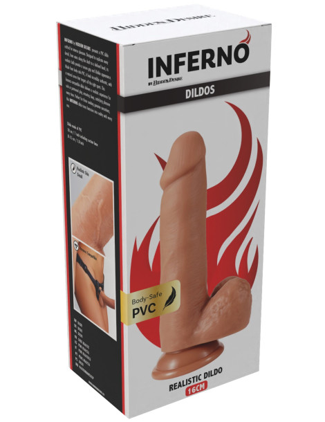 Dildo s přísavkou Inferno Realistic , Hidden Desire (16 cm)
