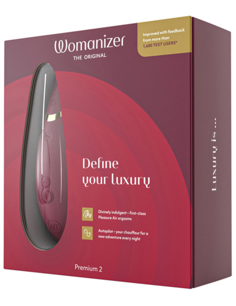 Stimulátor klitorisu Premium 2 , Womanizer (bordeaux)