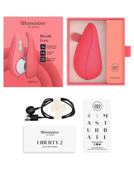 Stimulátor klitorisu Liberty 2 , Womanizer (vibrant rose)