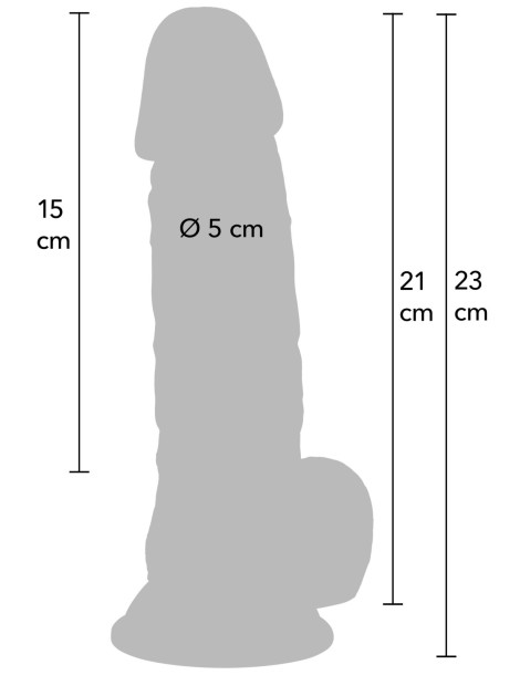 Dildo s přísavkou Inferno Realistic , Hidden Desire (21 cm)