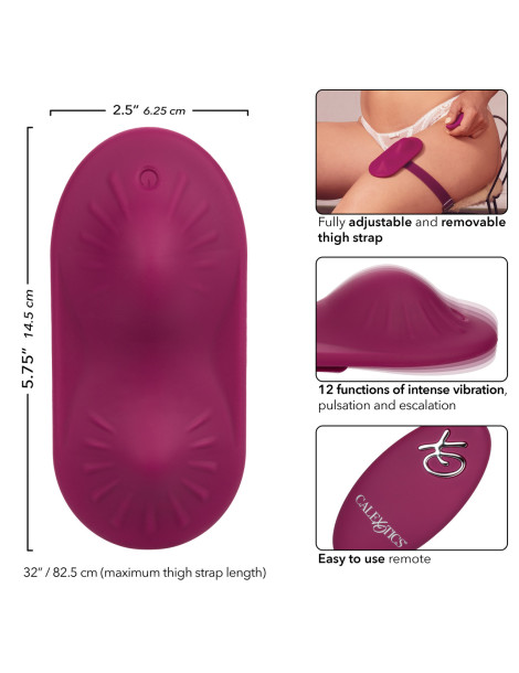 Vibrační podložka s popruhem (+ dálkový ovladač) DUAL Rider , California Exotic Novelties