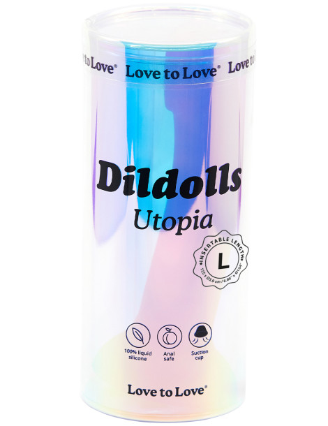 Silikonové dildo s přísavkou Dildolls Utopia L , Love to Love