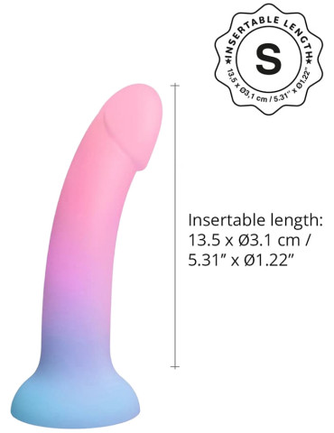 Silikonové dildo s přísavkou Dildolls Utopia S , Love to Love