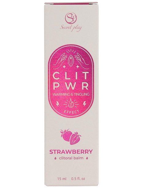 Stimulační balzám na klitoris Clit Pwr Strawberry , Secret Play (15 ml)