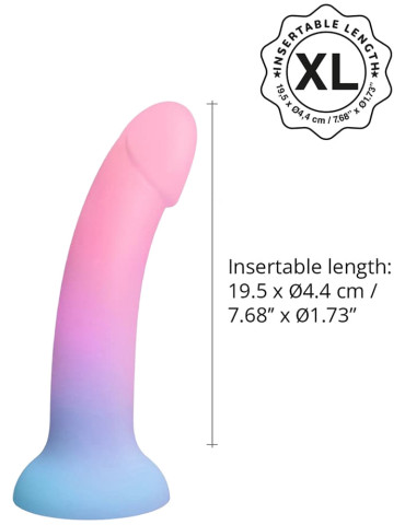 Silikonové dildo s přísavkou Dildolls Utopia XL , Love to Love
