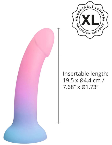 Silikonové dildo s přísavkou Dildolls Utopia XL , Love to Love