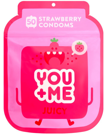 Kondomy s vůní jahod YOU+ME Juicy (50 ks)