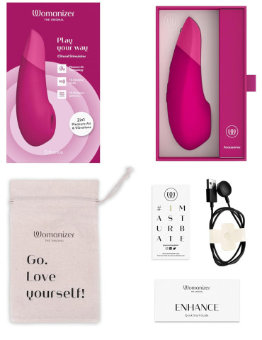Pulzační a vibrační stimulátor klitorisu Enhance , Womanizer (vibrant pink)